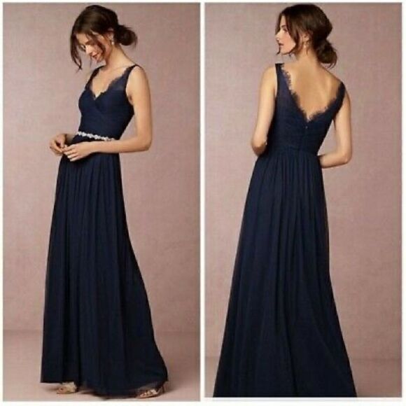 BHDLN FLEUR WEDDING DRESS NAVY - Picture 1 of 8